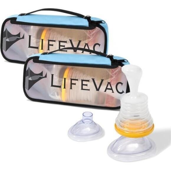 LifeVac Blue Travel Kit 2 Pack - Portable Suction Device NEW - Picture 1 of 8